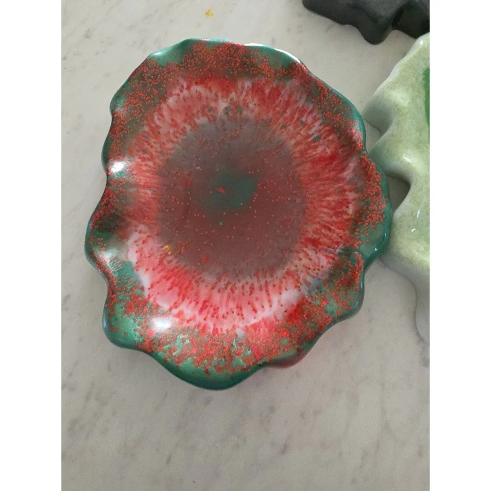 Handmade Resin Wavy  Edge Bowl